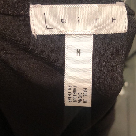 Nordstrom Leith Crepe Black Sheath Shift Dress - Picture 5 of 5